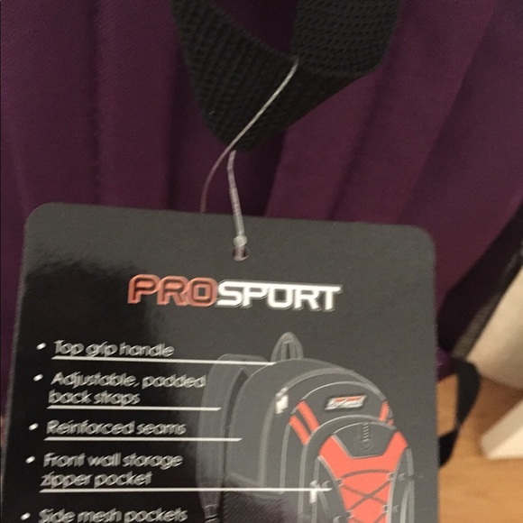 Backpack Purple & Black Prosport BNWT - Picture 3 of 5